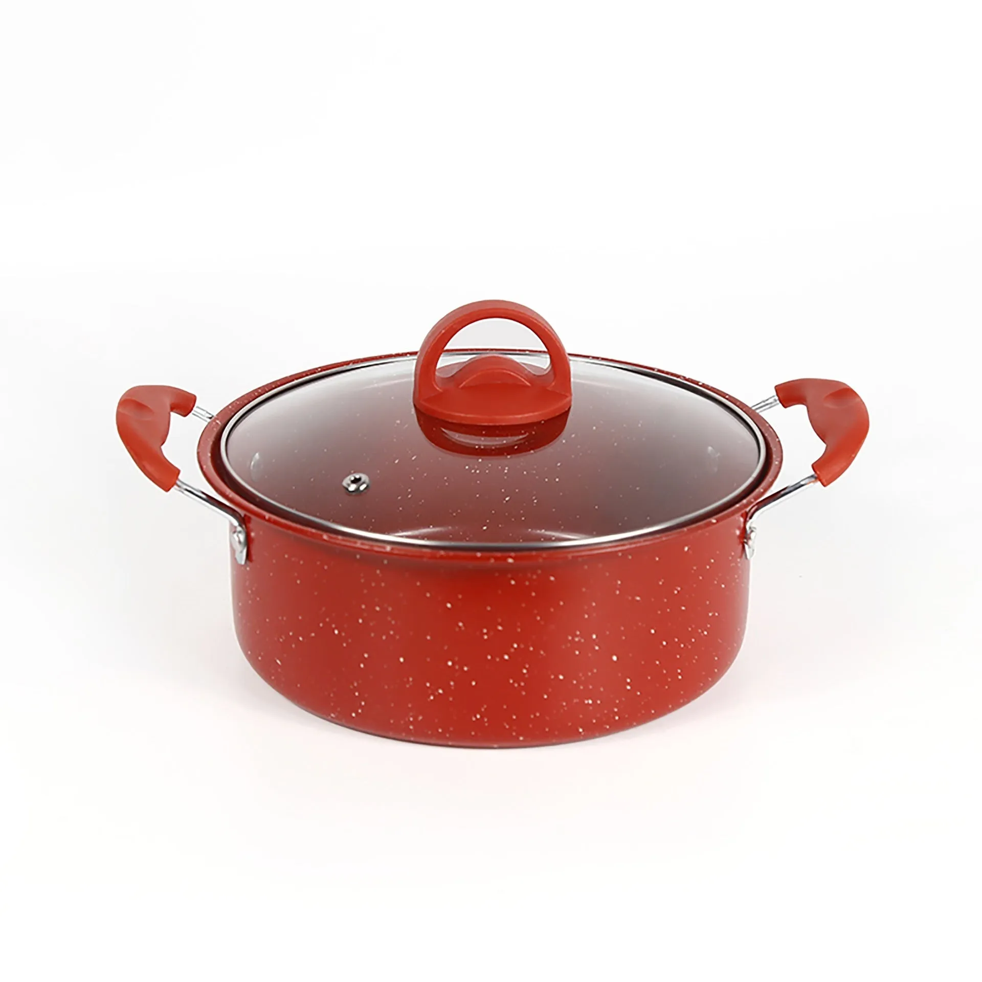Cast Iron Pot Set with Non-Stick Ceramic Coating & Glass Lids(13-Piece)