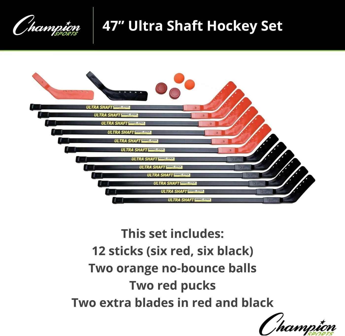 Champion Sports Ultra Shaft Hockey Set