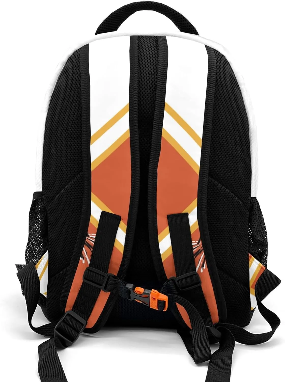 Cheer Cheerleader Orange Backpack Waterproof Shoulder Laptop Bag for Sport Competition Training Coach Gift