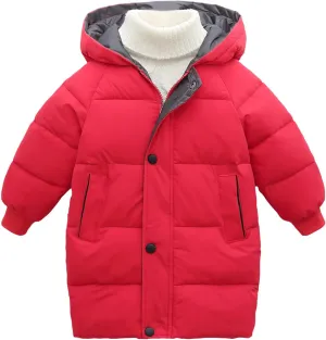 Child Kids Girls Winter Warm Jackets Puffer Padded Jacket Down Jacket Snowsuit Hooded Windbreaker