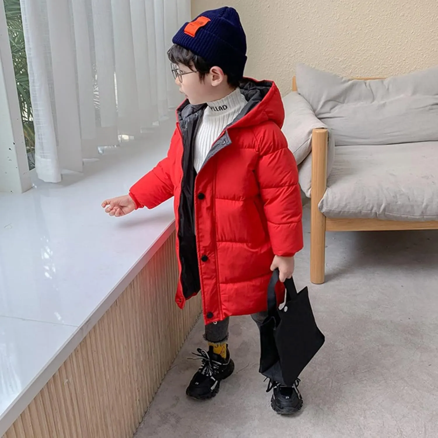 Child Kids Girls Winter Warm Jackets Puffer Padded Jacket Down Jacket Snowsuit Hooded Windbreaker