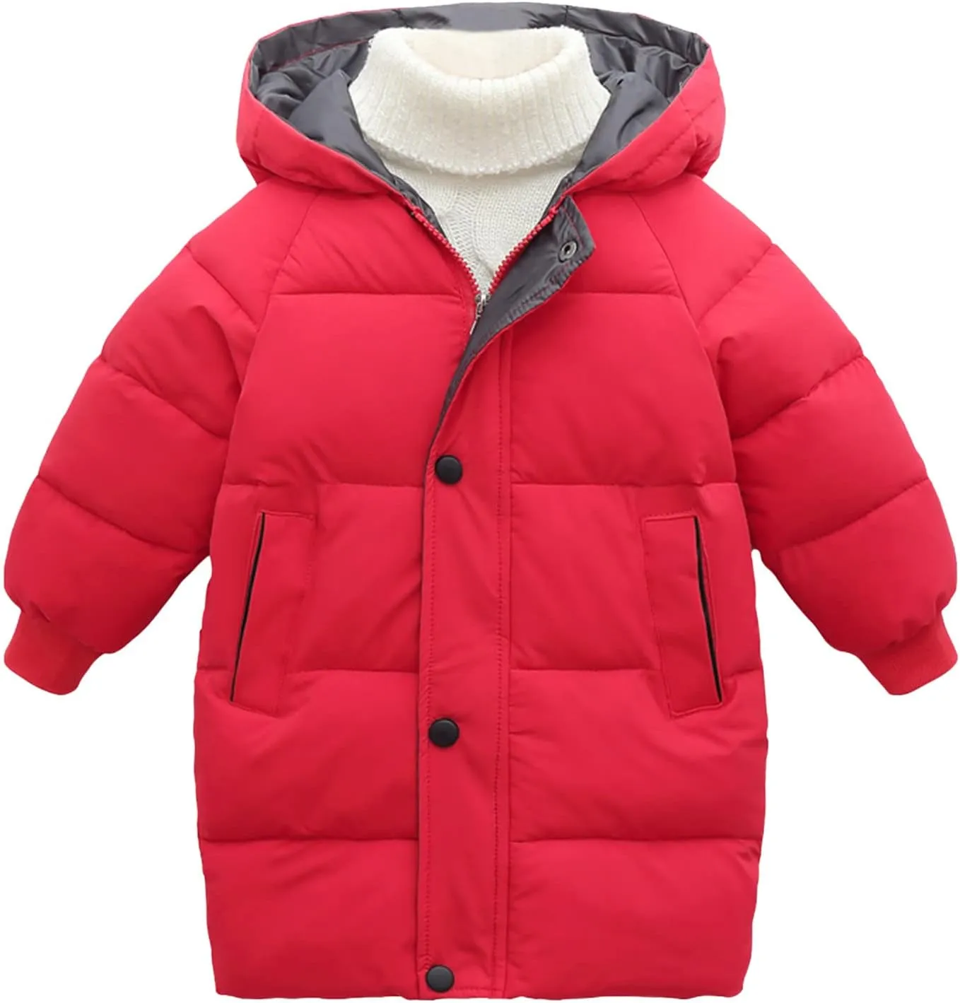 Child Kids Girls Winter Warm Jackets Puffer Padded Jacket Down Jacket Snowsuit Hooded Windbreaker