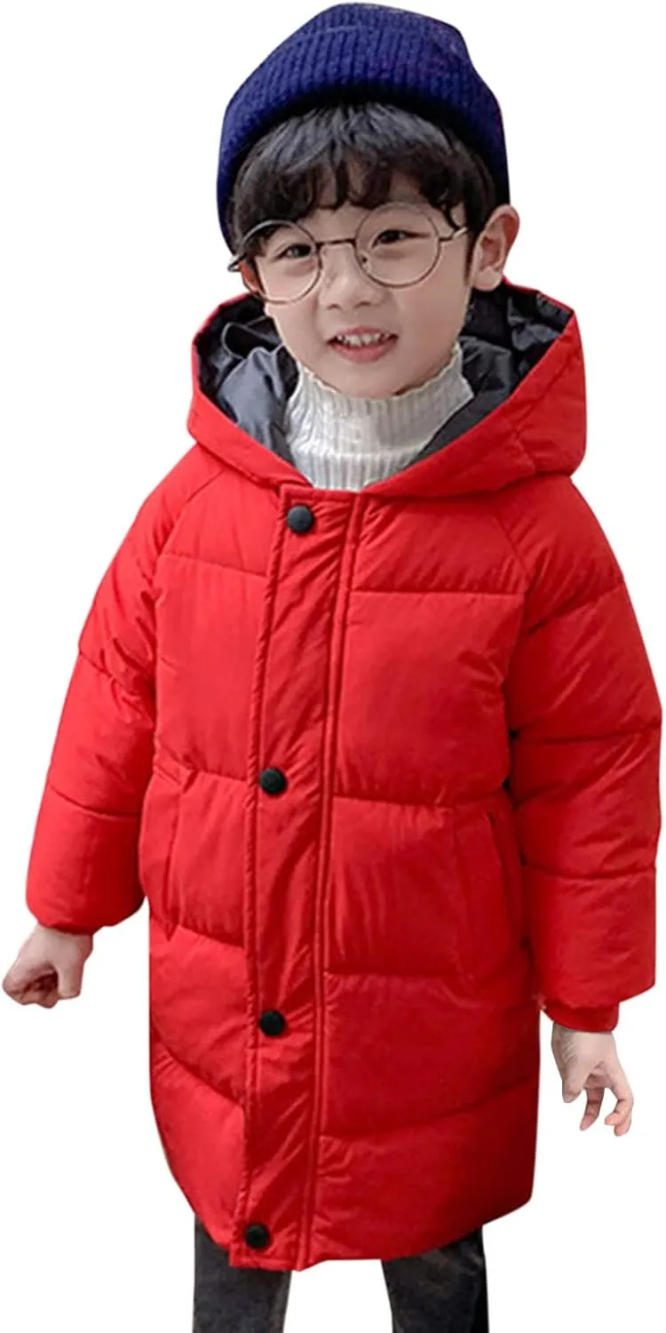 Child Kids Girls Winter Warm Jackets Puffer Padded Jacket Down Jacket Snowsuit Hooded Windbreaker