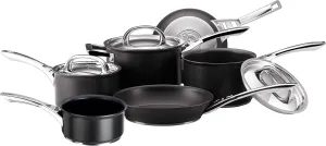 Circulon Infinite Milkpan, Saucepan and Frypan Set of 6 Non-Stick - Stainless Steel lids - Hard Anodized Aluminium Cookware – Induction, Oven and Dishwasher Safe