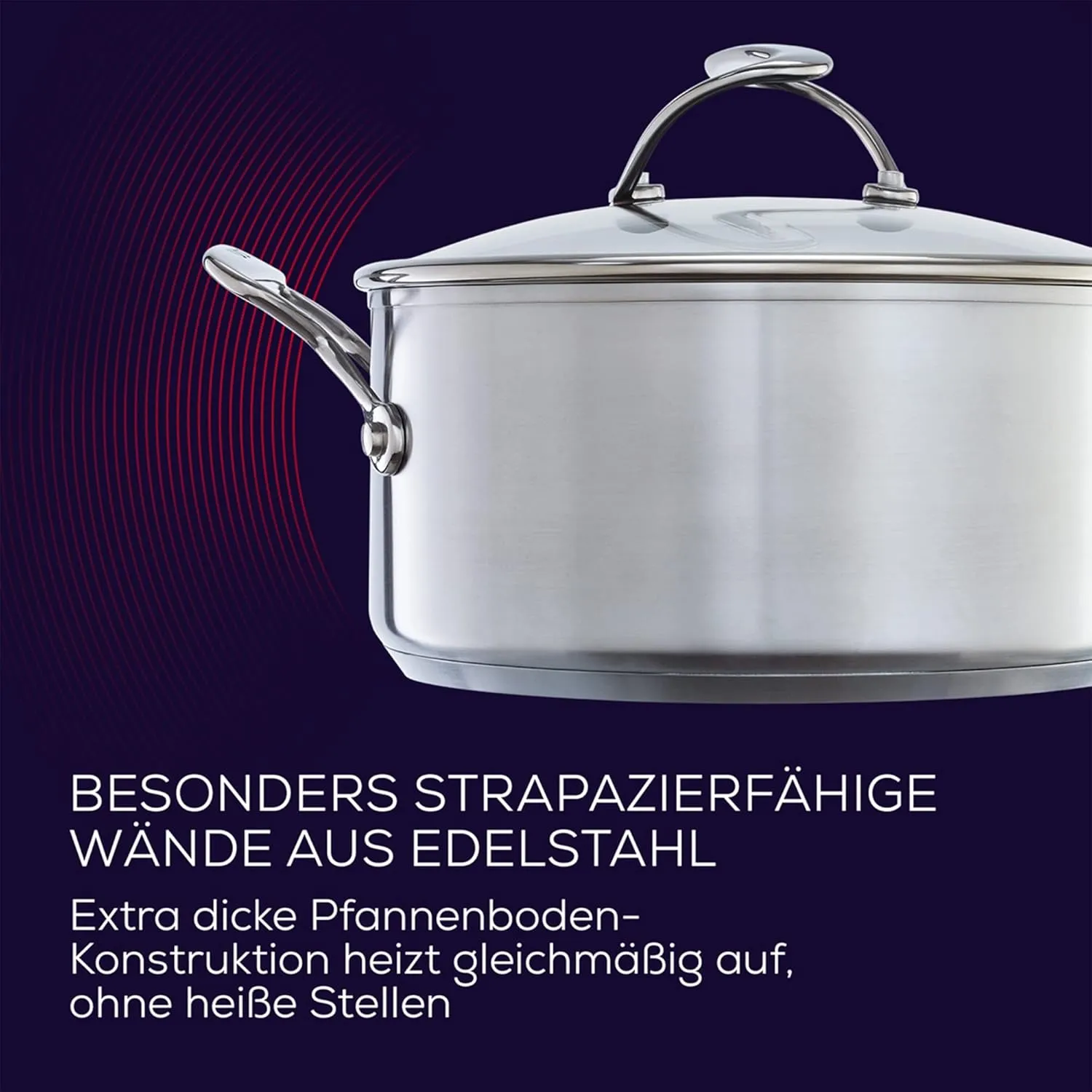Circulon SteelShield Frying Pan, 22cm, Silver