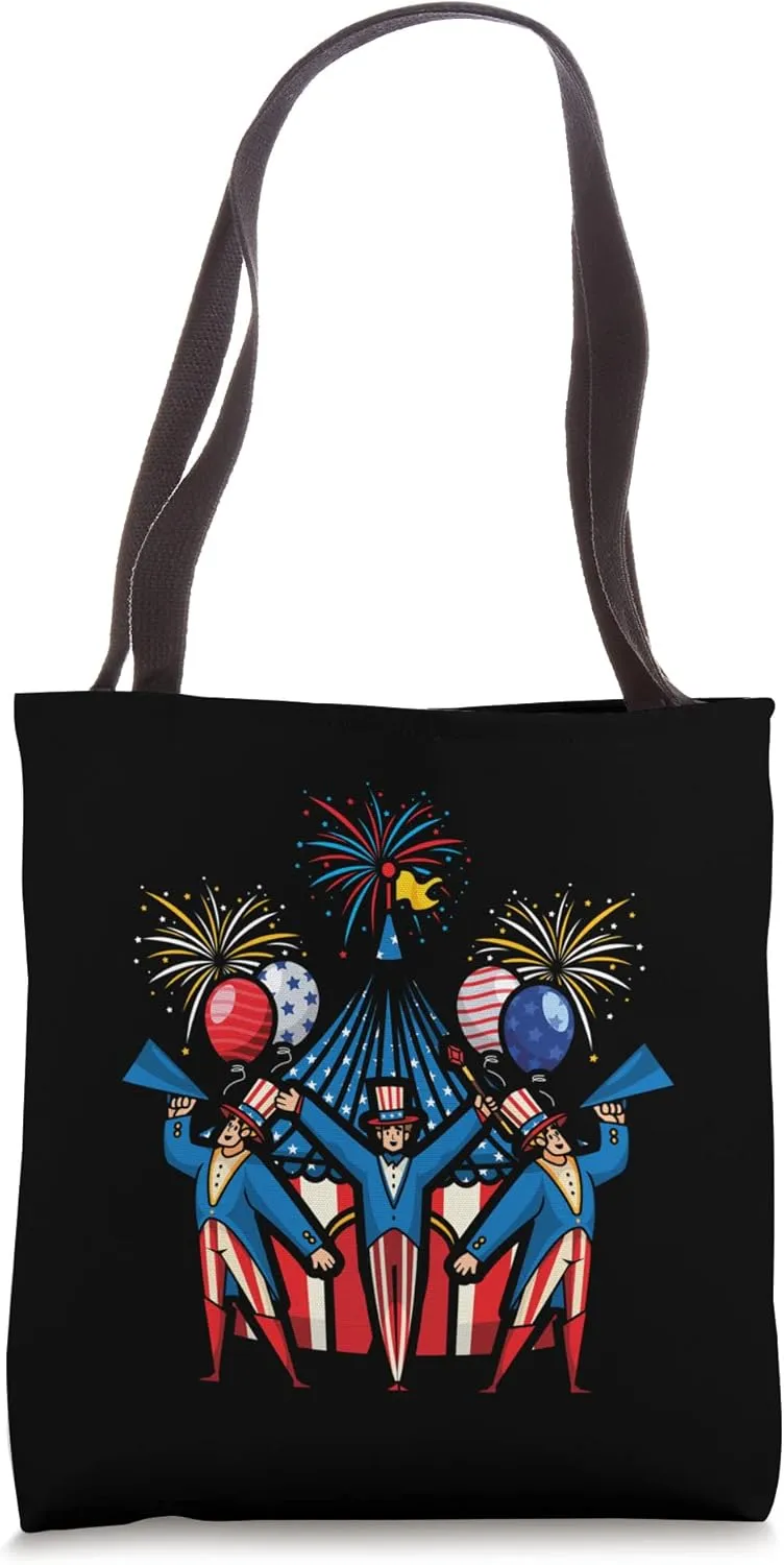 Circus American Flag Showman USA Lover Circus Tent Tote Bag