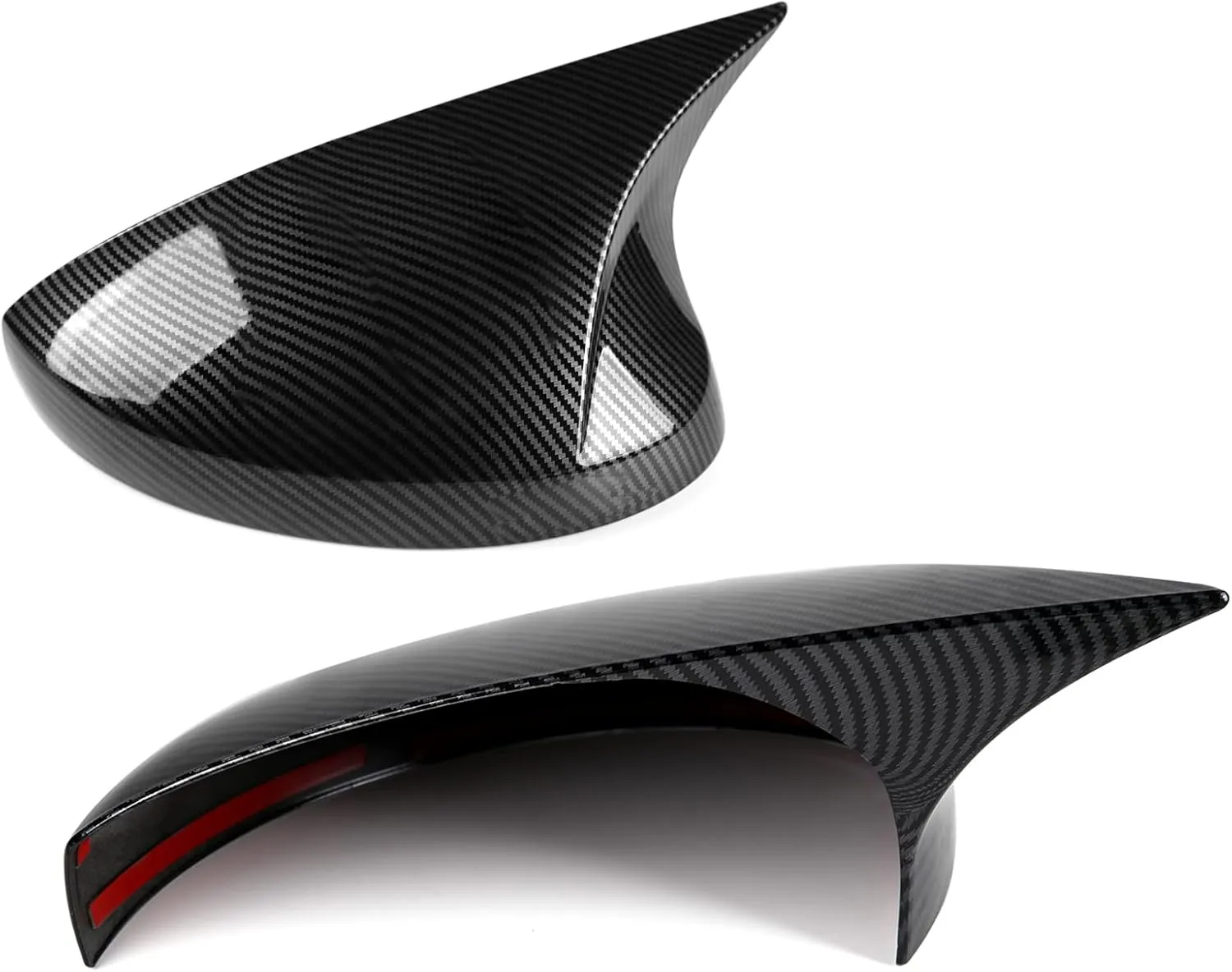 CKE 2pcs Compatible with Honda Civic 2025 2024 2023 2022 Accessories Aggressive Look Sport Door Side Mirror Cover Exterior Rearview Mirror Guard Cover Trims -Carbon Fiber Style