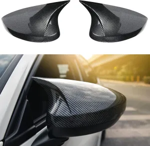CKE 2pcs Compatible with Honda Civic 2025 2024 2023 2022 Accessories Aggressive Look Sport Door Side Mirror Cover Exterior Rearview Mirror Guard Cover Trims -Carbon Fiber Style