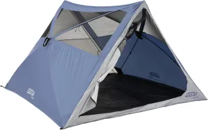 CLAM Quick-Set A-Frame Tent, 8 x 8 Ft Portable Outdoor Hiking Camping Shelter, Apex, Blue/Gray