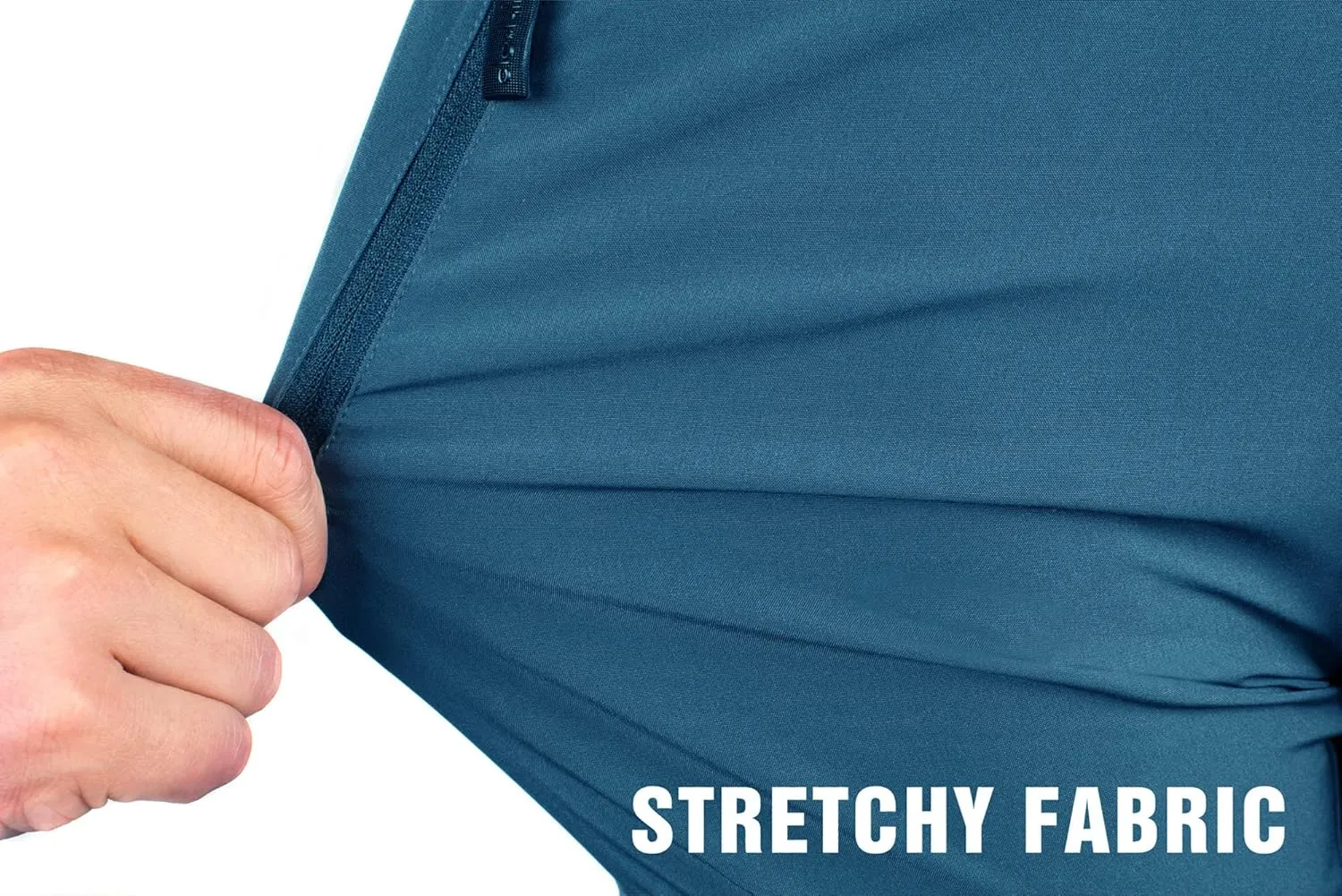 clothin Men's Lightweight Elastic Waist Pants Drawstring Athletic Sweatpants with Zipper Pockets for Hiking Casual Travel