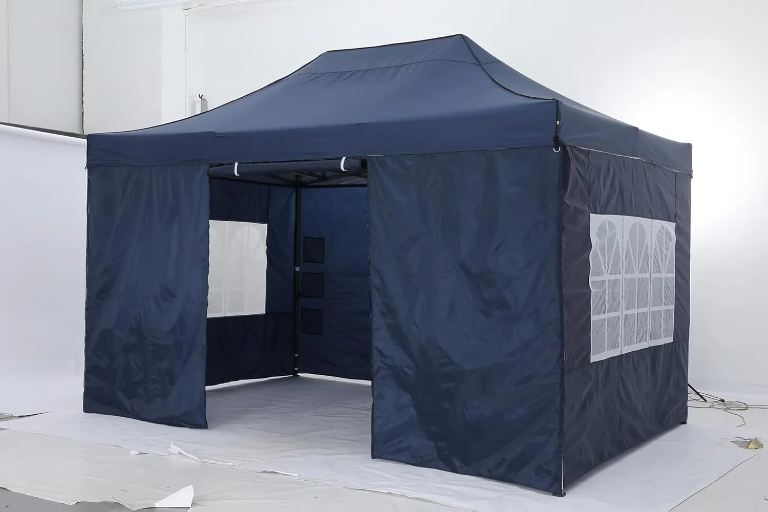 COBIZI 10x15 Pop Up Canopy with 4 Sidewall,Heavy Duty Canopy UPF 50  All Season Wind Waterproof Commercial Outdoor Wedding Party Tents for Parties Gazebo with Carry Bag(10 x 15 ft Gray)