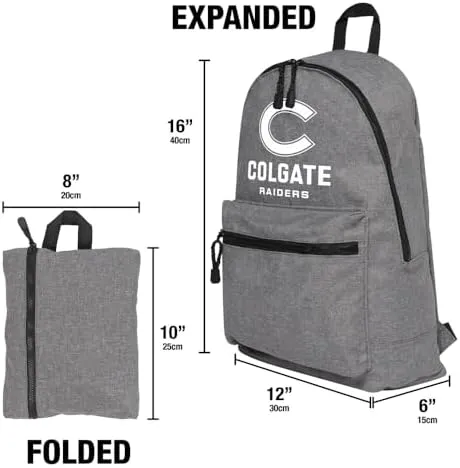 Colgate University Primary Logo Lightweight Backpack for Work School Daily Use Packable for Travel