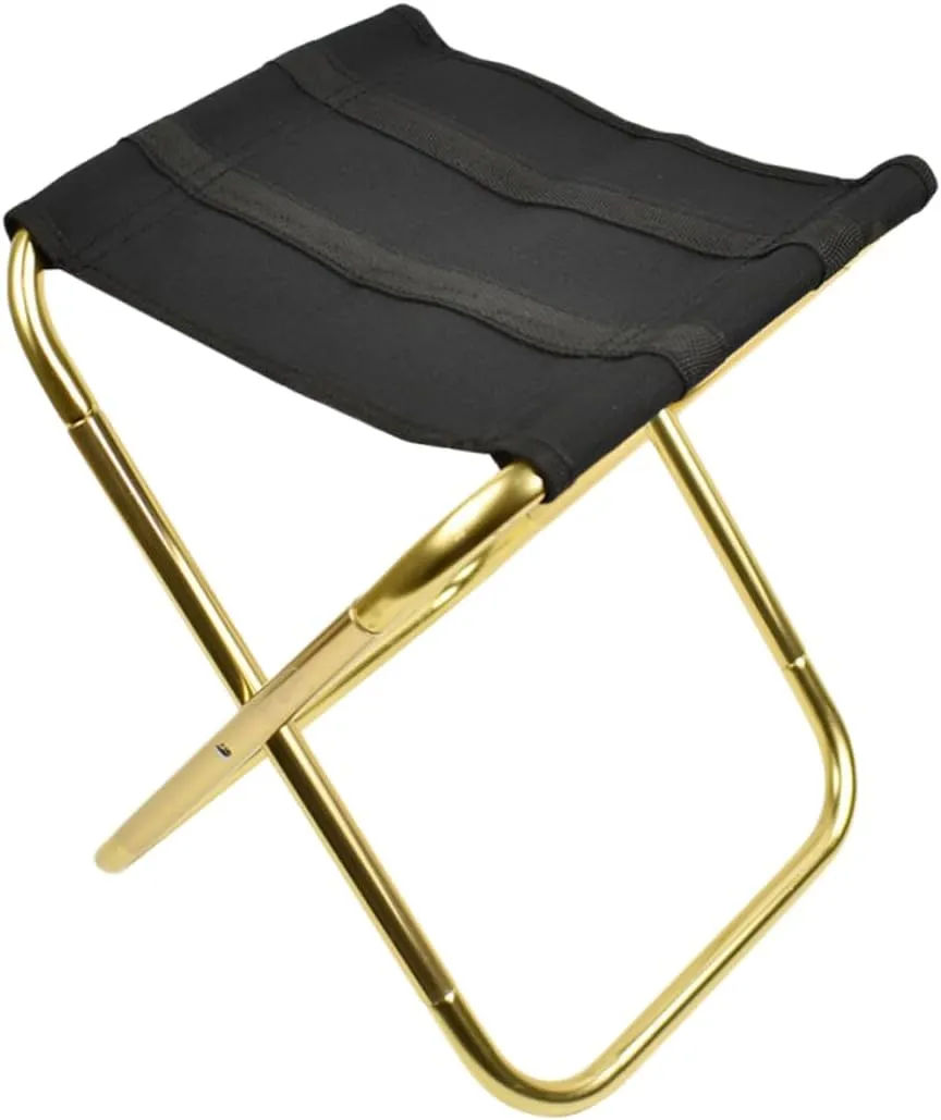 Collapsible Camping Stool Iron Rods Outdoor Folding Stool Portable Chair for Fishing Traveling BBQ Beach