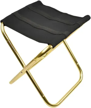 Collapsible Camping Stool Iron Rods Outdoor Folding Stool Portable Chair for Fishing Traveling BBQ Beach