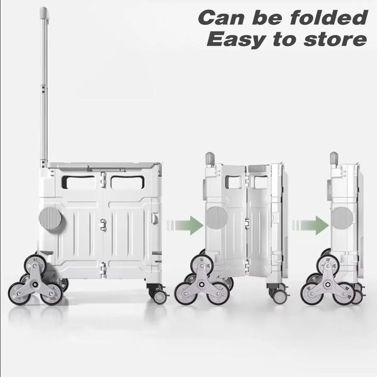Collapsible Folding Shopping Cart Portable Grocery Trolley for Outdoor Camping