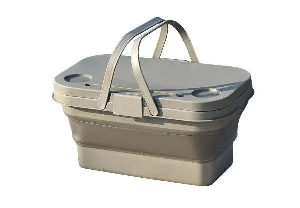 Collapsible Picnic Basket with Lid