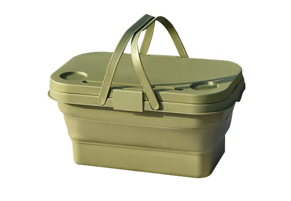 Collapsible Picnic Basket with Lid