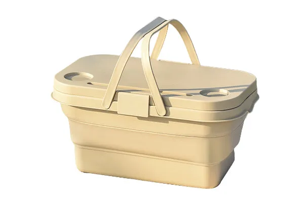 Collapsible Picnic Basket with Lid