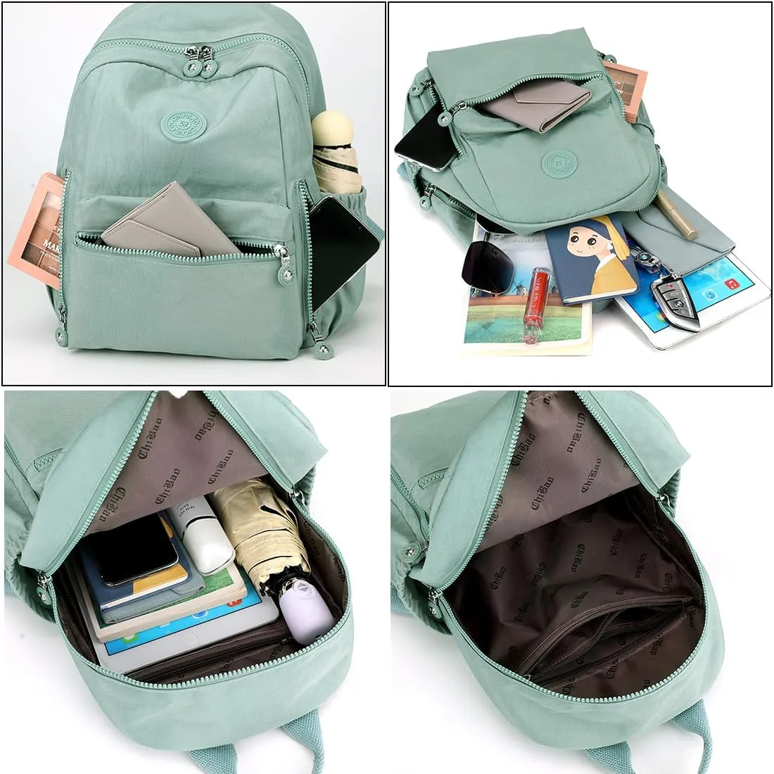 Collsants Backpack Purse for Women Mini Backpack Small Backpack Purse Casual Daypack for Women(champagne)