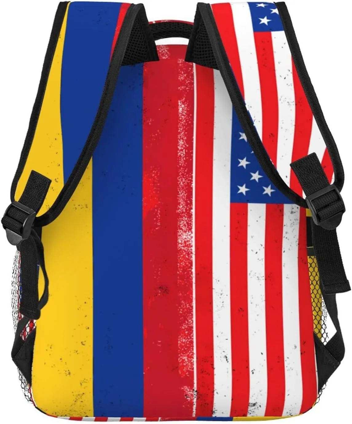 Colombian Colombia American Flag Backpack Casual Laptop Backpack Double Shoulder Bag Lightweight Backpack For Women Men Travel