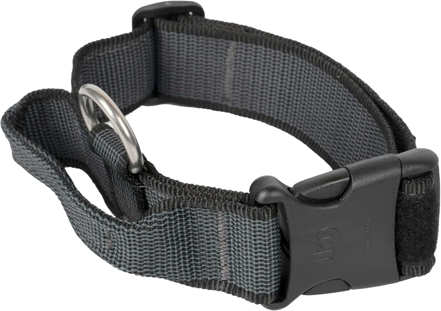 Color & Gray Collar with Handle, Safety Lock and Interchangeable Patch, 1.57 in (15-20.9 in), Black-Gray