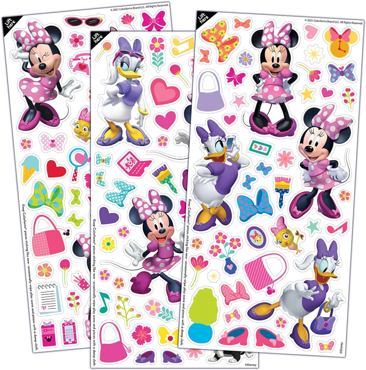 Colorforms — Disney Minnie Mouse Box Set — Pieces Stick Like Magic! — Fun Storytelling Play — Ages 3 