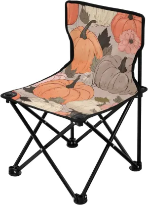 Colorful Autumn (7) Portable Outdoor Folding Chair Anti-Slip Padded Oxford Cloth Stool Camping Chair Small for Beach Hiking Fishing Gardening Quad Camp Chair