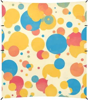 Colorful dots Cute Art Beach Cabana Tent UPF50  Easy Setup Portable Sun Shelter with Carrying Bag for Camping, Picnics, Backyard & Fishing