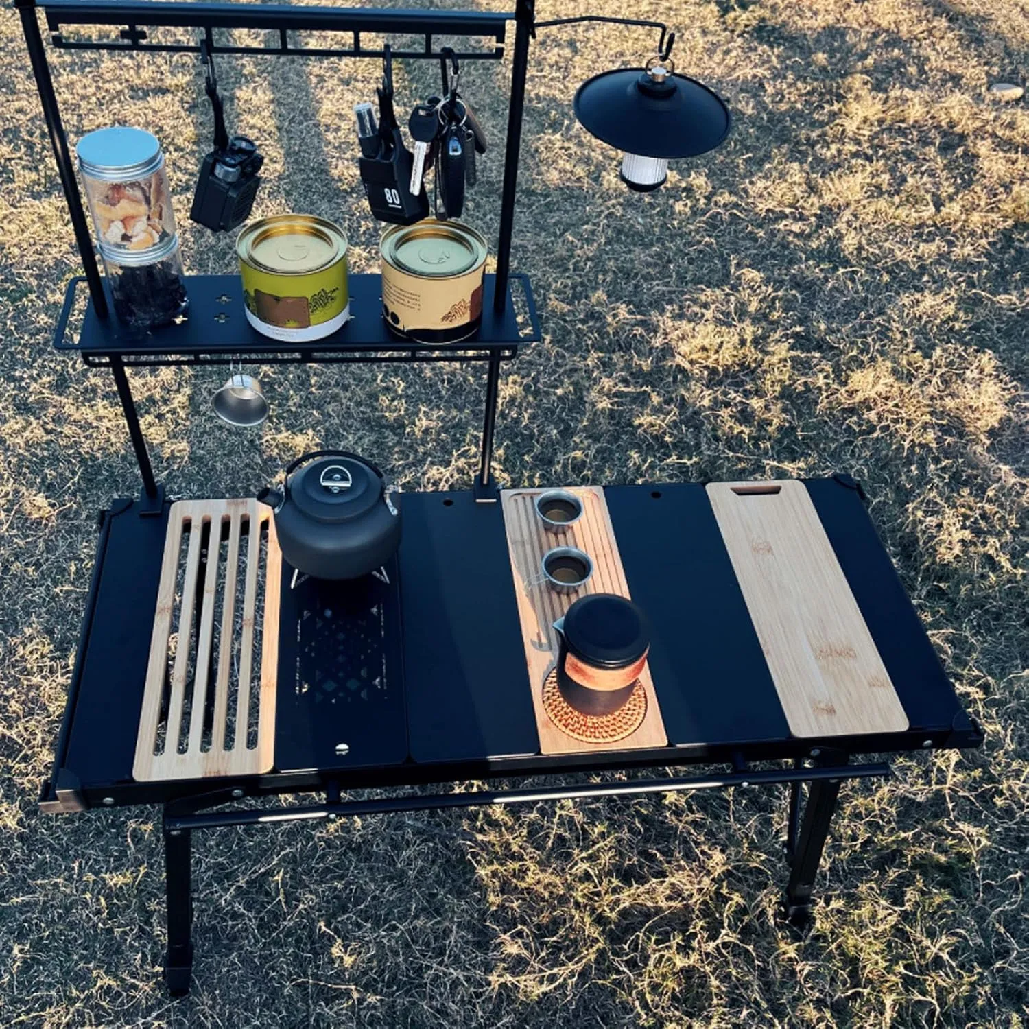 Compact and Stylish Camping Table Unit Board, Portable and Versatile for IGT Tables, Homes, Offices, and Outdoors, Made of Bambusoideae (Chopping Board)