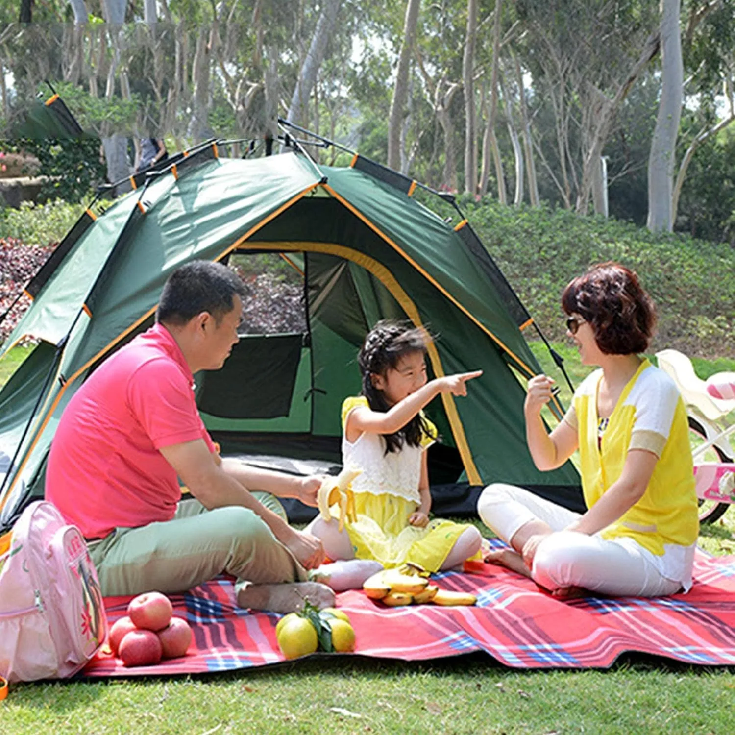 Compact Camping 2 Person Tent Double Layer Outdoor Lightweight Tent Waterproof Wind Proof for Hiking Fishing Mountaineering 183 122 82Cm