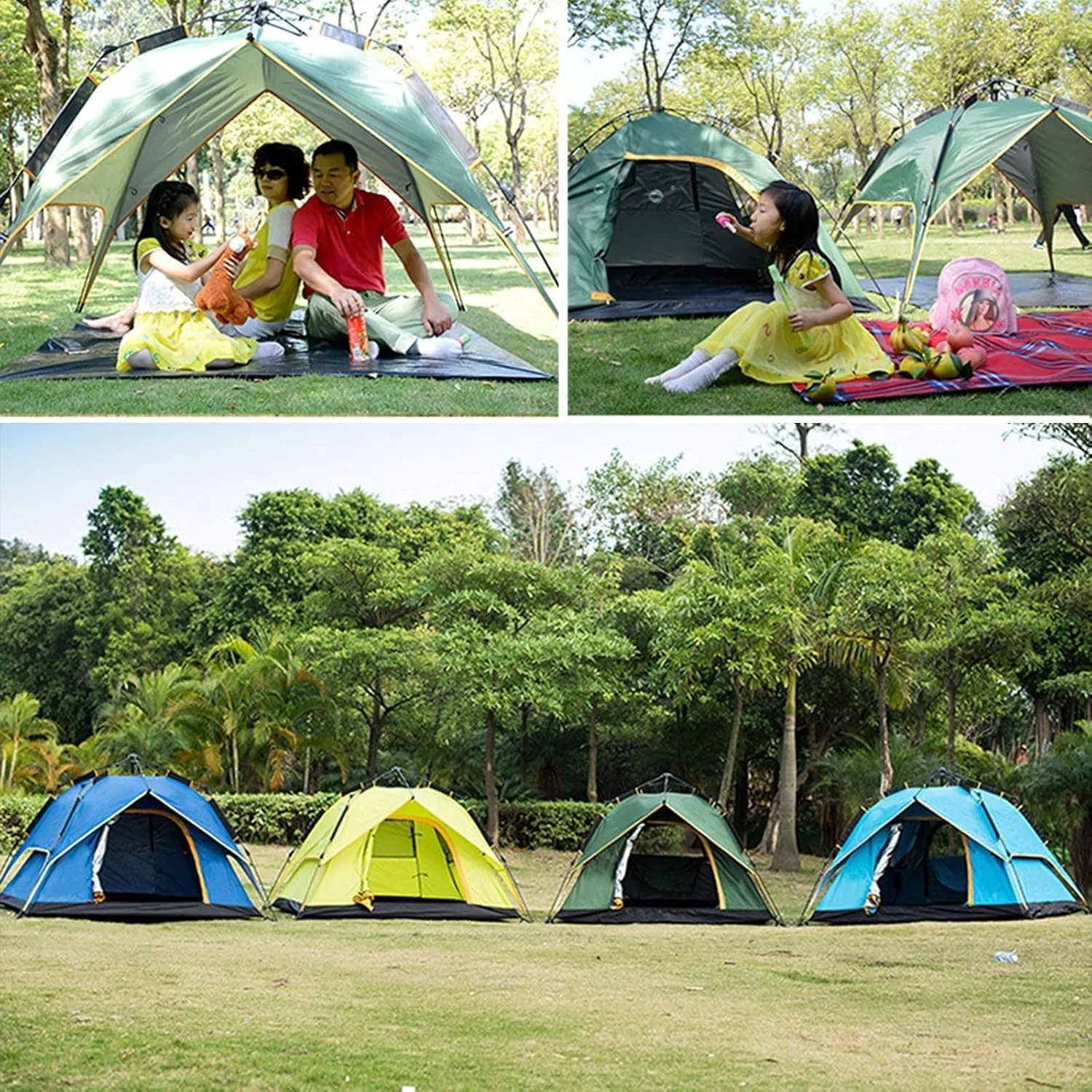 Compact Camping 2 Person Tent Double Layer Outdoor Lightweight Tent Waterproof Wind Proof for Hiking Fishing Mountaineering 183 122 82Cm