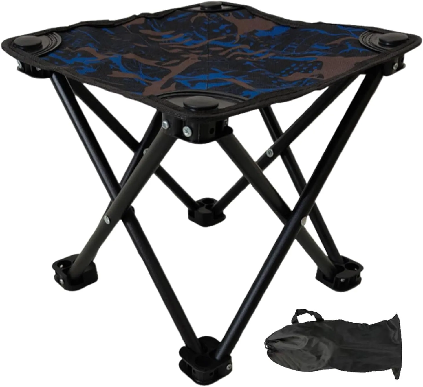 Compact Camping Chair – Lightweight Design Chair, Padded Camping Chairs | Heavy Duty Stool with Storage Bag and Cup Holder, Comfortable Folding Camp Chair for Hiking, Fishing, Beach Use