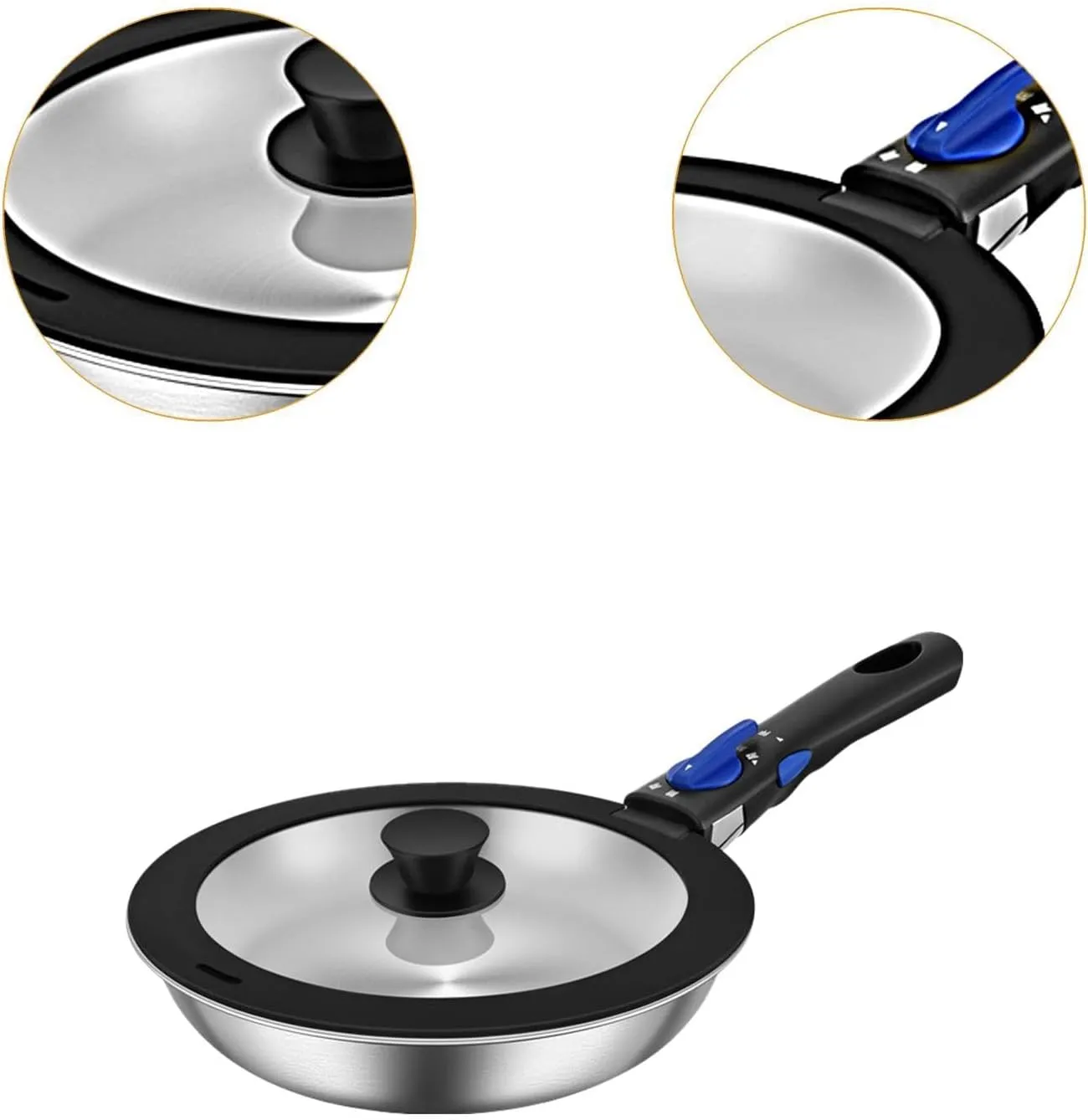 Compact Cookware for Camping Including Frying Pan and Cooking Pot
