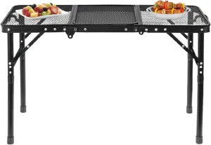 Compact Foldable Table - Outdoor Folding Table, Weatherproof Camping Table | Portable Picnic Table with Carry Bag, Reliablle Cooking Table for Camping and Outdoor Adventures, Bbqs, Tailgating