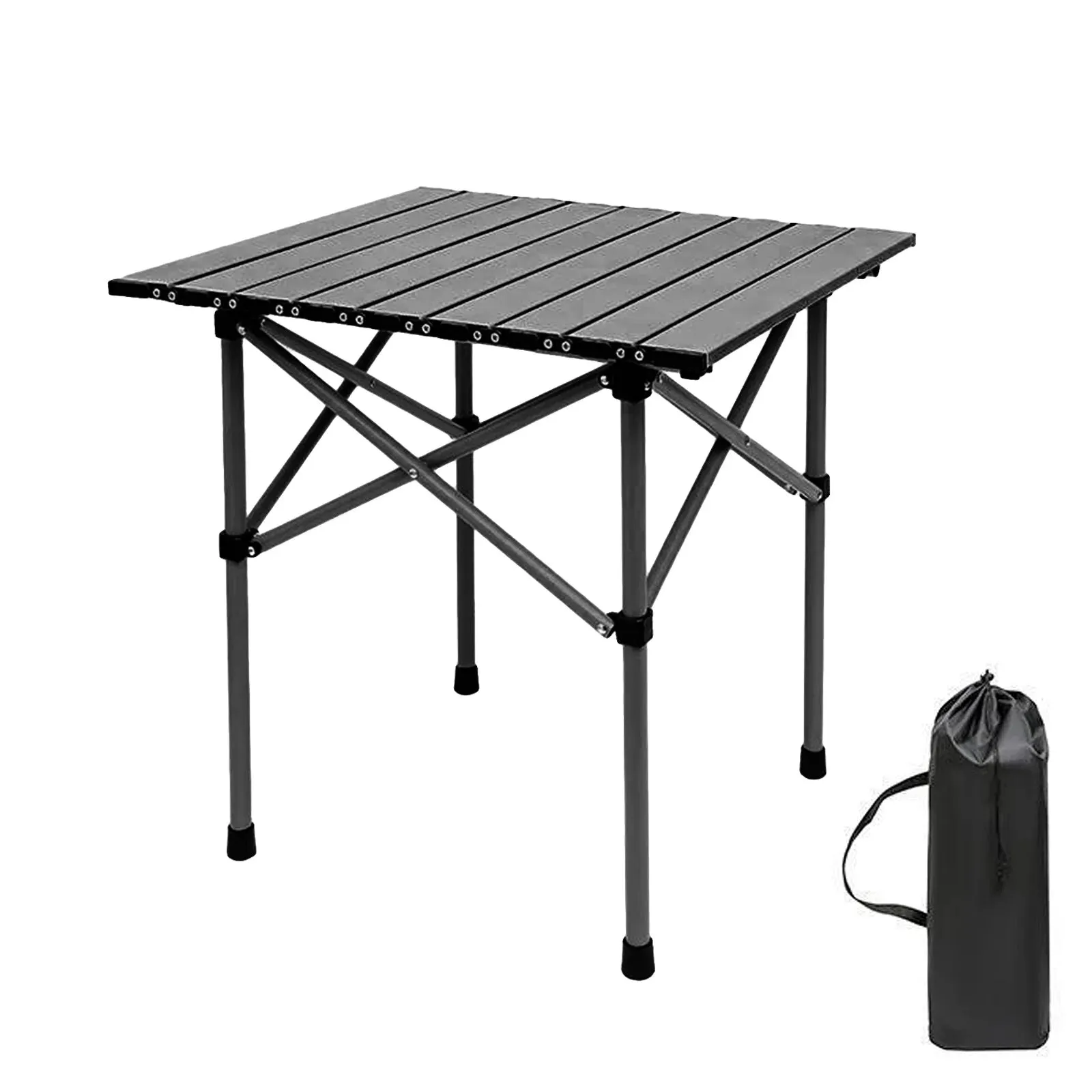 Compact Folding Camping Table – Lightweight Roll-Up Aluminum Table with Carry Bag for Outdoor Adventures