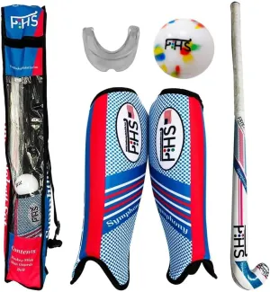 Complete Field Hockey Gift Set 30, 32, 34 Inch Field Hockey Sticks, Shin Guards, Colourful Ball, Mouth Guard and Bag