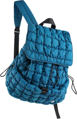 CONTAIL 18L Quilted Puffer Backpack for Women,Lightweight Puffy Hiker Pack,Blue