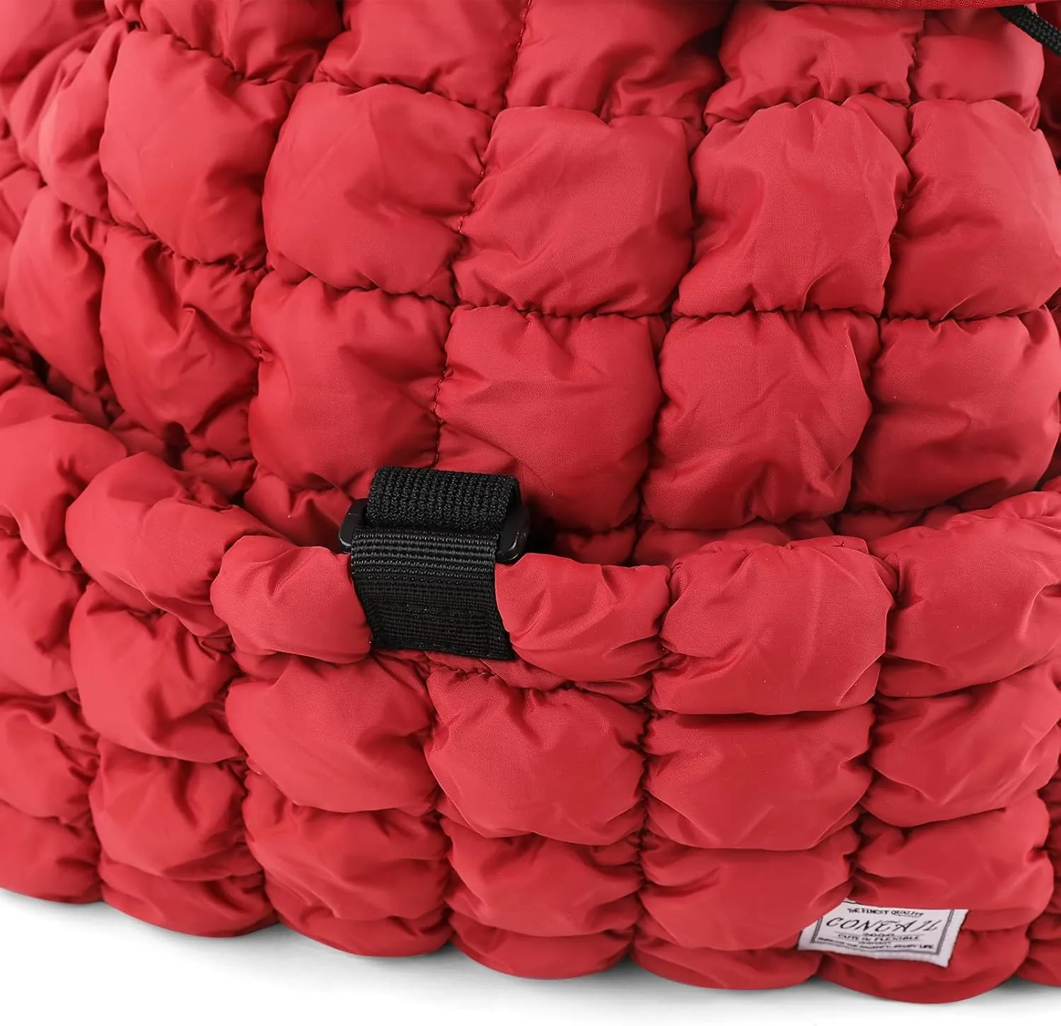 CONTAIL 18L Quilted Puffer Backpack for Women,Lightweight Puffy Hiker Pack,Red