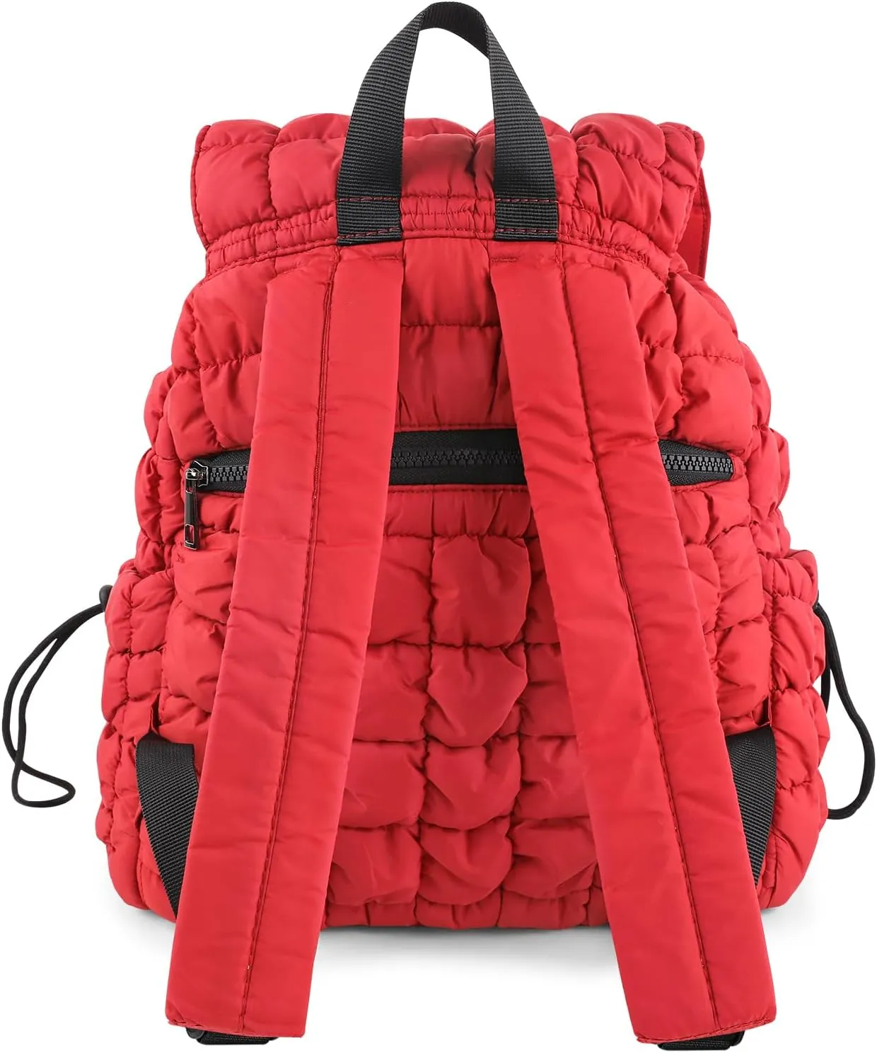 CONTAIL 18L Quilted Puffer Backpack for Women,Lightweight Puffy Hiker Pack,Red