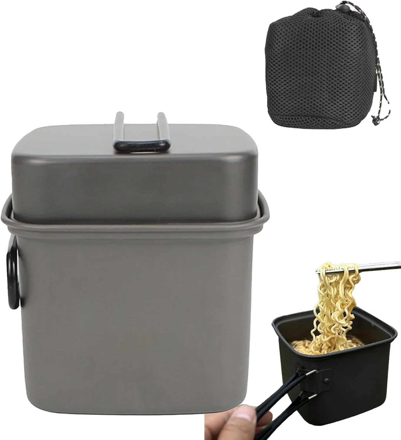 Cookware for Camping - Camping Pots Aluminum Outdoor Non-Stick Camping Cookware,Lightweight Multifunctional Camp Cooking Utensils Set for Hiking Cycling