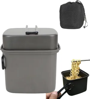 Cookware for Camping - Camping Pots Aluminum Outdoor Non-Stick Camping Cookware,Lightweight Multifunctional Camp Cooking Utensils Set for Hiking Cycling
