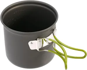 Cookware Set, Compact Aluminium Alloy Pot Set Foldable Handgrip, Aluminium Alloy Outdoor Cookware Set for Camping, Backpacking, Hiking