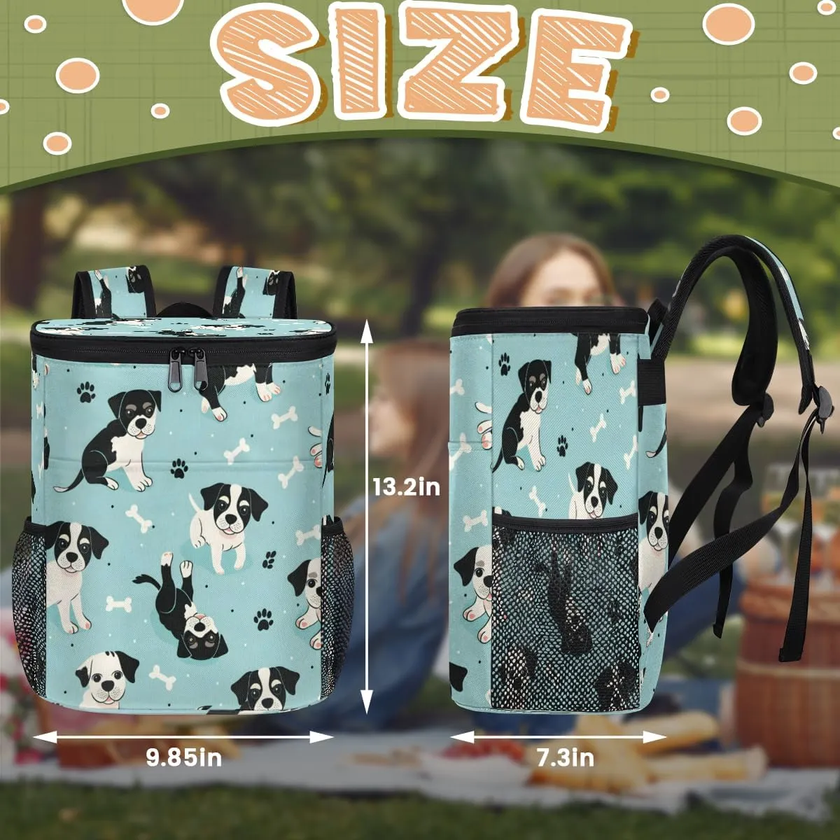 Cooler Backpack Insulated Cute Dinosaur Theme Lightweight Travel Cooler Lunch Backpack Drink Beverage Beer Bag