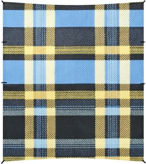 Cornflowerbuffalo Turquoise Plaid Check Tartan Scotland Foldable Beach Tent UPF50  Waterproof Portable Sunshade with Sandbags, Sand Shovel, Poles for Camping, Picnics, Backyard & Fishing