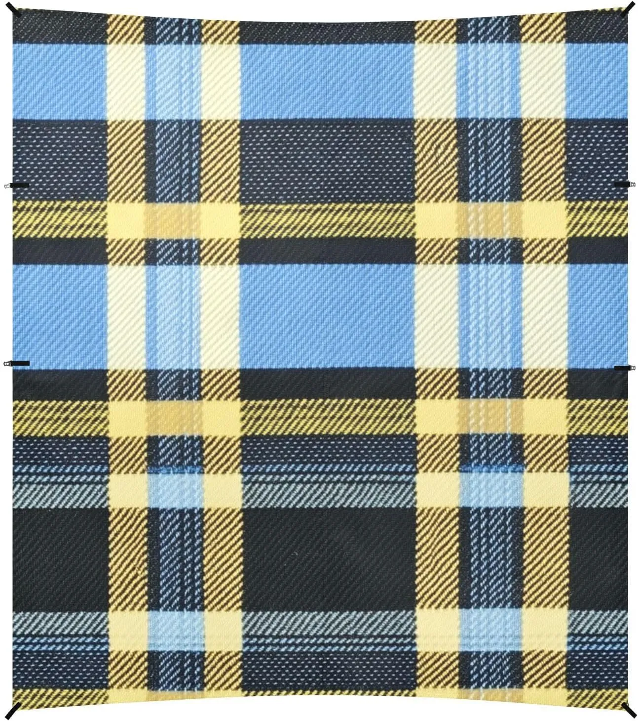 Cornflowerbuffalo Turquoise Plaid Check Tartan Scotland Foldable Beach Tent UPF50  Waterproof Portable Sunshade with Sandbags, Sand Shovel, Poles for Camping, Picnics, Backyard & Fishing