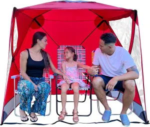 CoverU Sports Tent Pod For 3-4 People - RAIN or Sun Protection – NEW Large Pop Up Climate Canopy Shelter – Soccer, Football, Softball & Other Sporting Events and Parades - Patented and Patents Pending