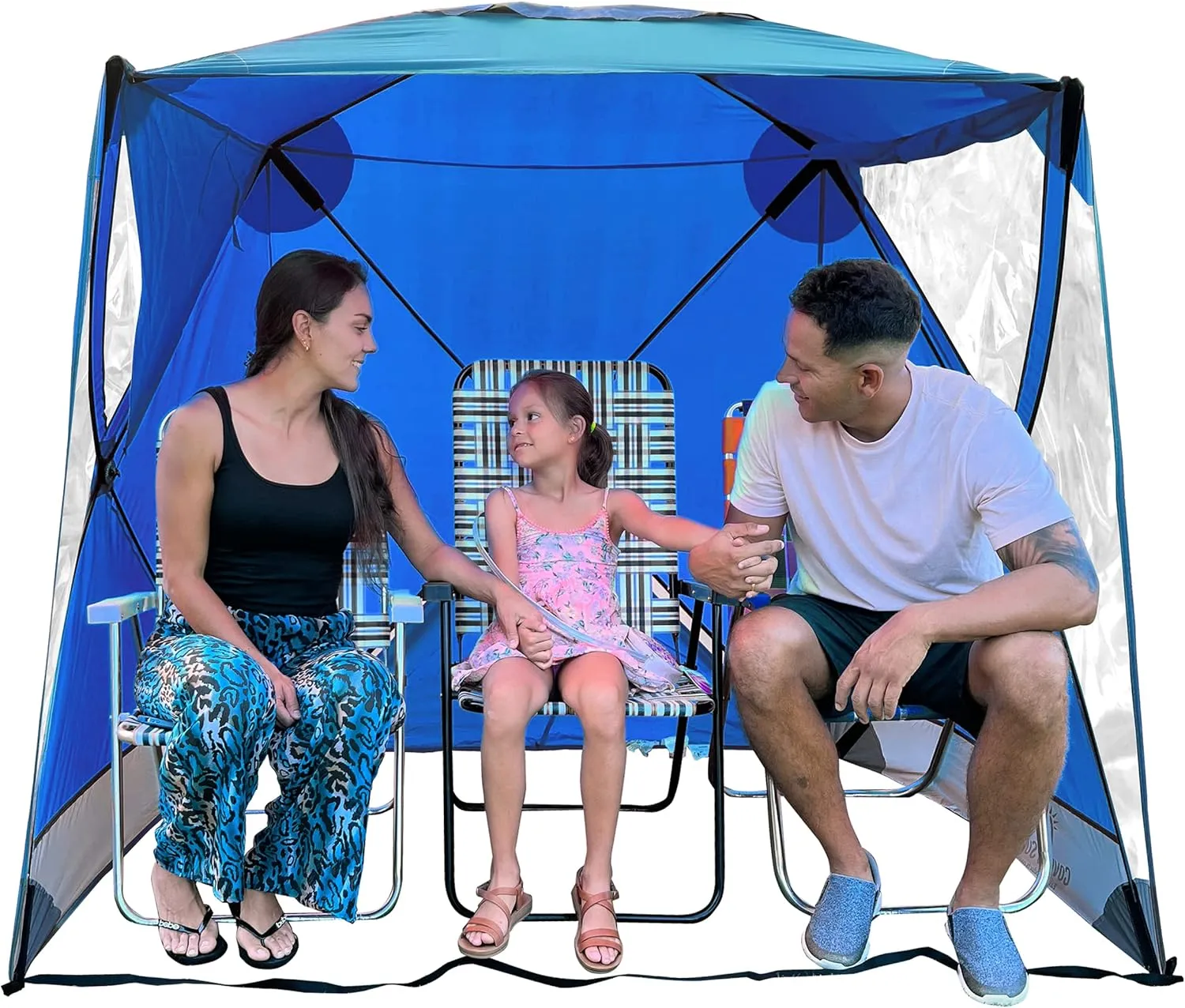 CoverU Sports Tent Pod For 3-4 People - RAIN or Sun Protection – NEW Large Pop Up Climate Canopy Shelter – Soccer, Football, Softball & Other Sporting Events and Parades - Patented and Patents Pending