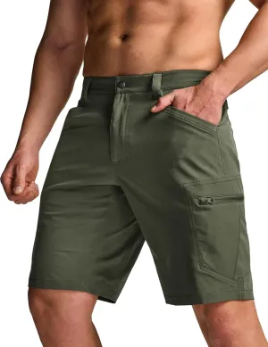 CQR Men's Quick Dry Stretch Hiking Cargo Shorts, Lightweight Water Resistant Tactical Casual, Golf & Outdoor with Pockets