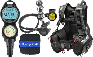 CRESSI Start Scuba Diving Gear Package Complete with Start 2.0 BCD - Donatello C2 Dive Computer - AC2 Compact Regulator Set Fully Assembled, Medium