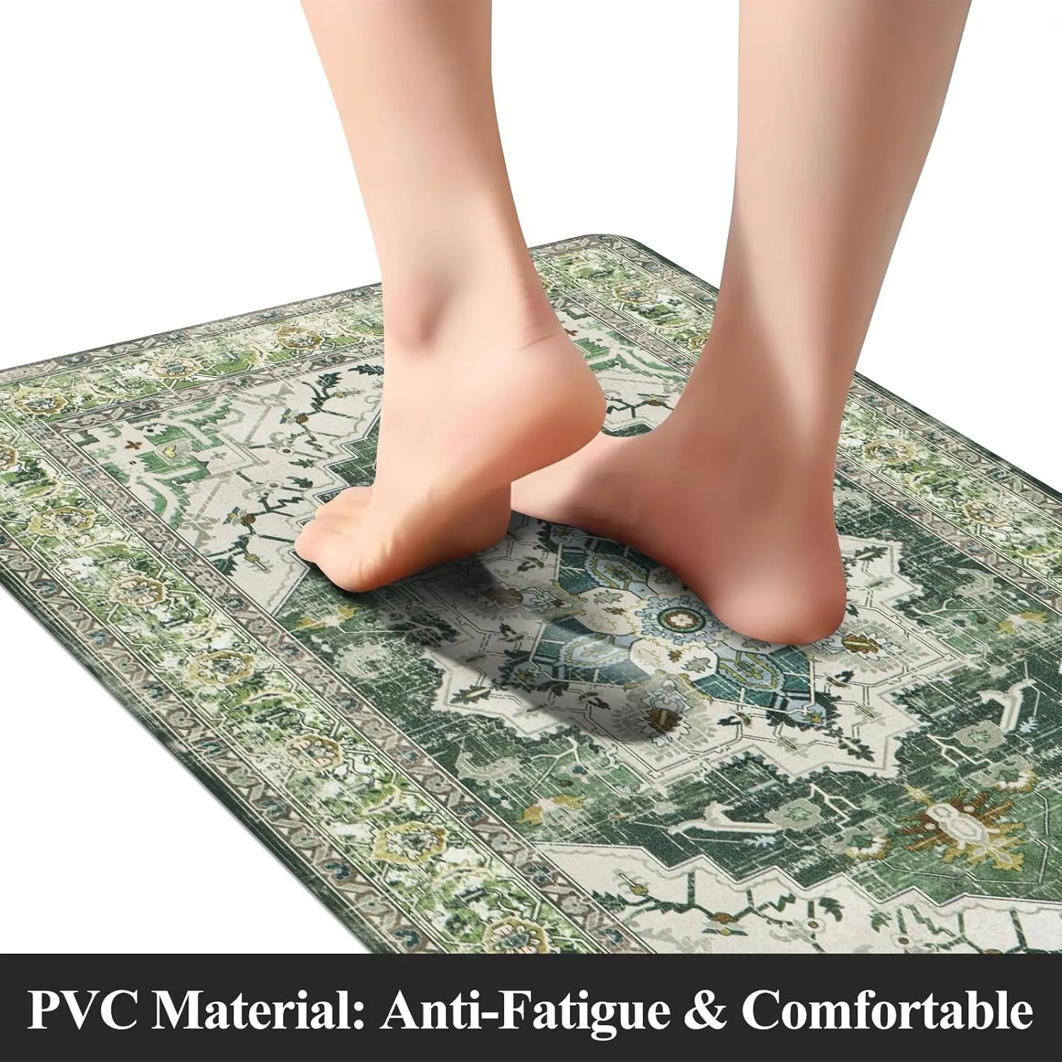 Cushioned Kitchen Rug Sets 3 Piece Anti Fatigue Kitchen Mats for Floor Non Slip Waterproof Kitchen Rugs and Mats Comfort Standing Mat Runner for Home Office,Sink,Laundry